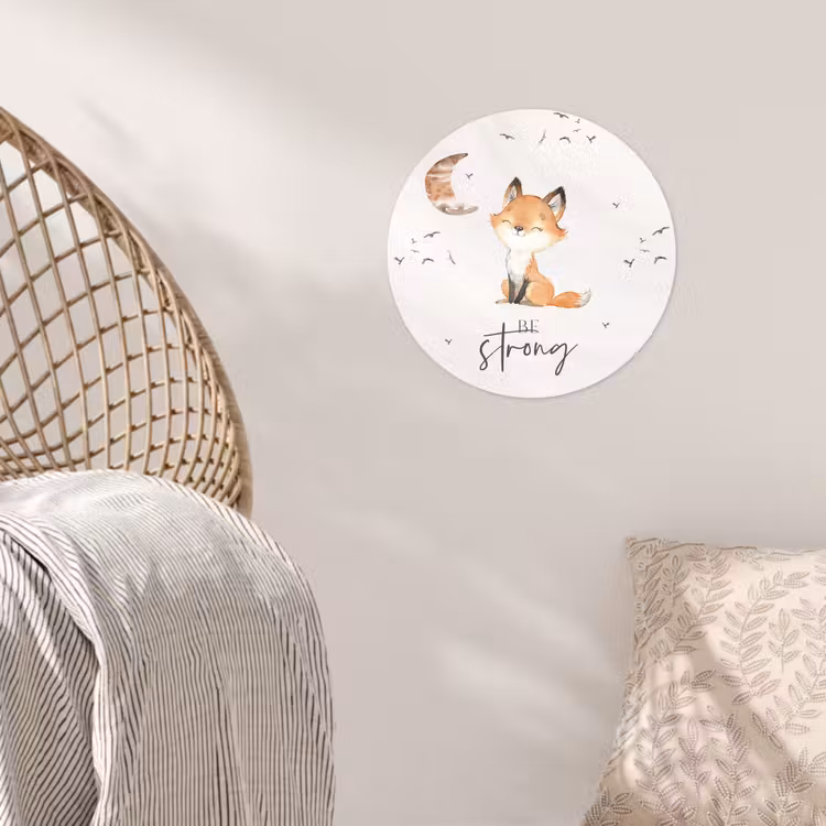 Behangcirkel - Quotes - Waterverf - Be strong - Kinderen - Vos - Dieren — 5