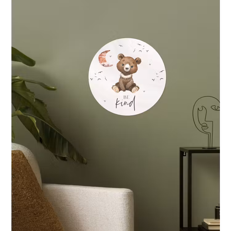 Behangcirkel - Spreuken - Be kind - Kinderen - Teddybeer - Waterverf — 3