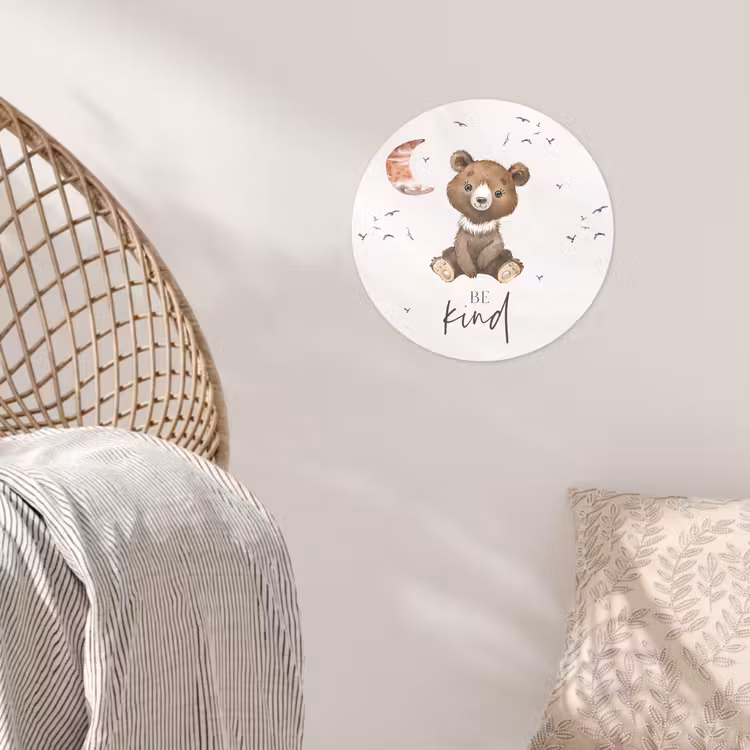 Behangcirkel - Spreuken - Be kind - Kinderen - Teddybeer - Waterverf — 5