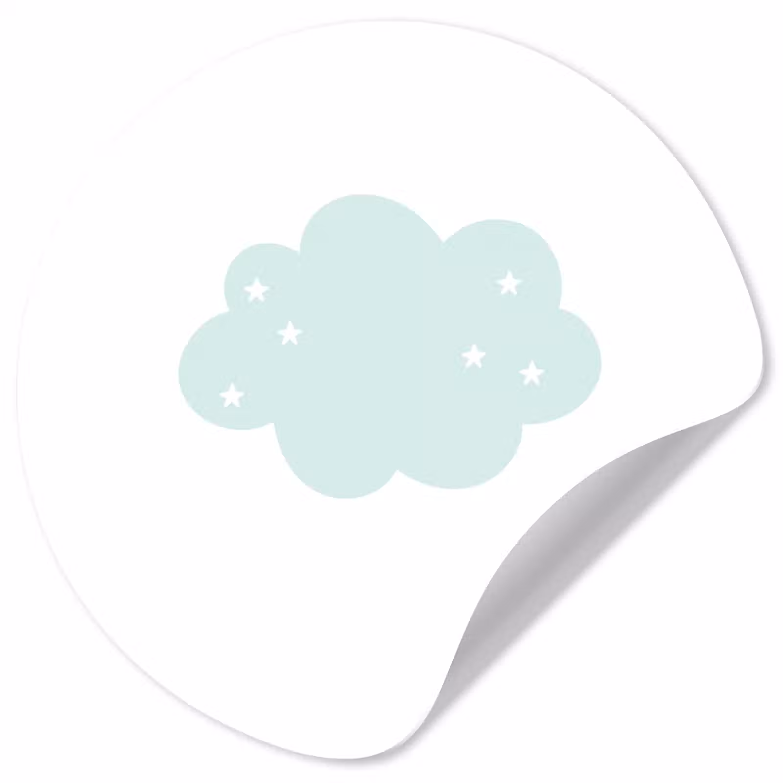 Behangcirkel - Wolk - Sterretjes - Pastel - Kinderen - Baby — 1