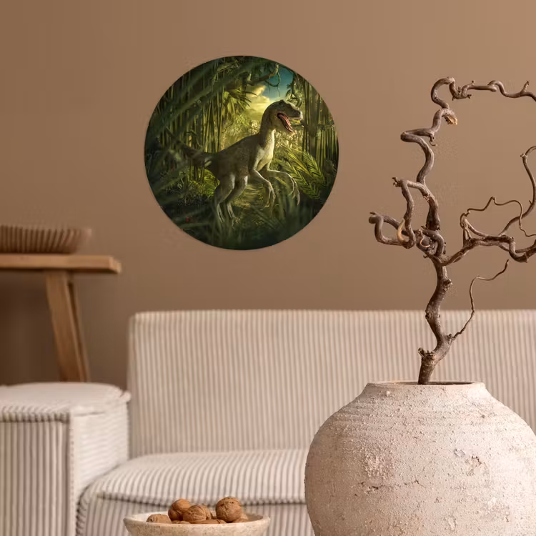 Behangcirkel - Dinosaurus - Planten - Groen - Illustratie - Kinderen - Jongens — 2