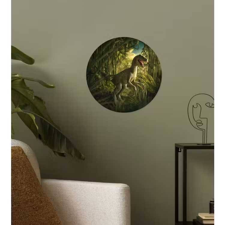 Behangcirkel - Dinosaurus - Planten - Groen - Illustratie - Kinderen - Jongens — 3