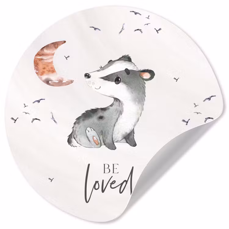 Behangcirkel - Quotes - Be loved - Spreuken - Kind - Jongens - Meisjes - Waterverf — 1