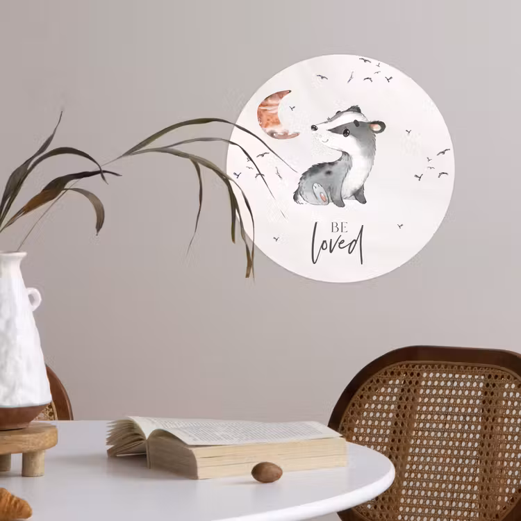 Behangcirkel - Quotes - Be loved - Spreuken - Kind - Jongens - Meisjes - Waterverf — 4