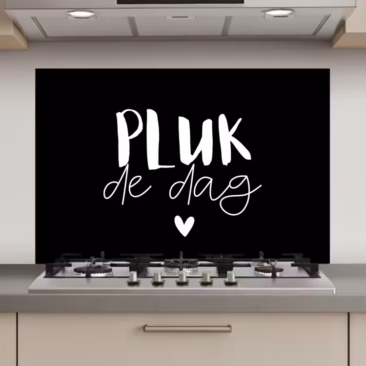 Spatscherm keuken - Quotes - Pluk de dag - Spreuken - Carpe diem - Geluk — 1