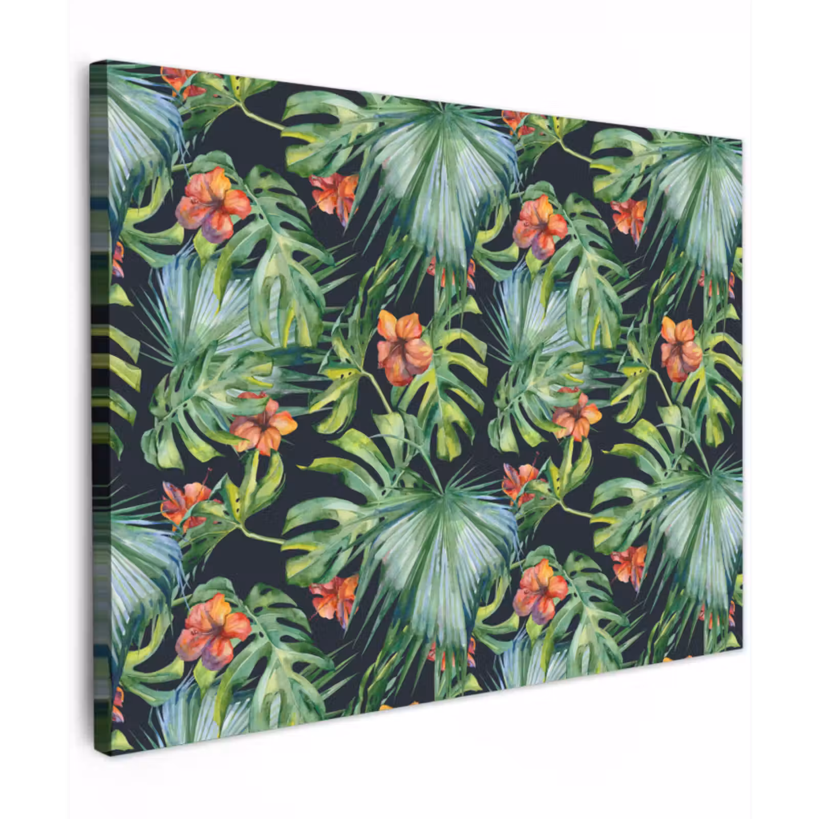 Canvas schilderij - Monstera - Jungle - Bladeren — 1