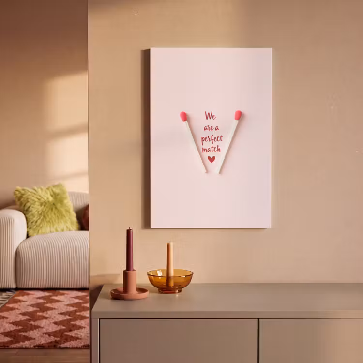 Canvas schilderij - Perfect - Minimalistisch - Valentijn — 2