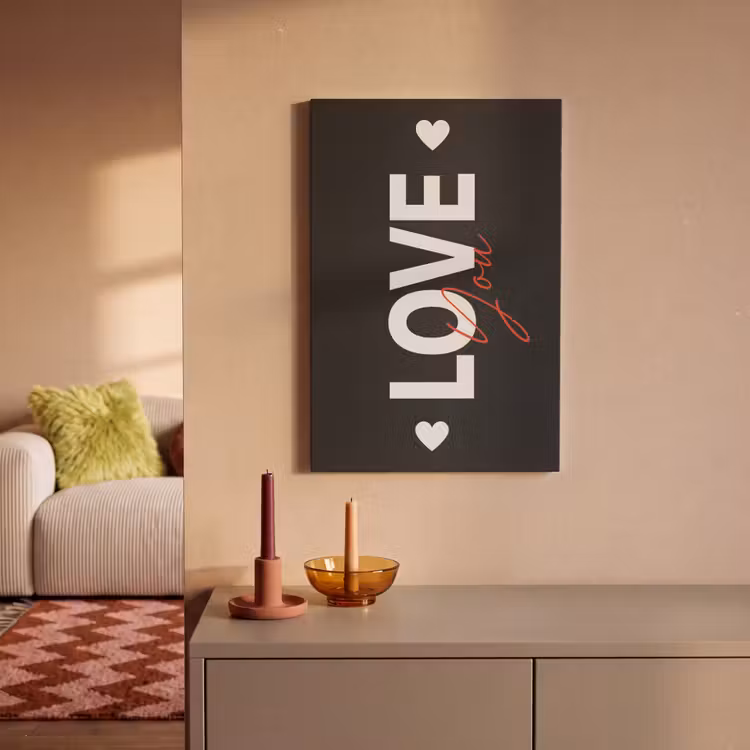 Canvas schilderij - Love - Rood - Valentijn — 2