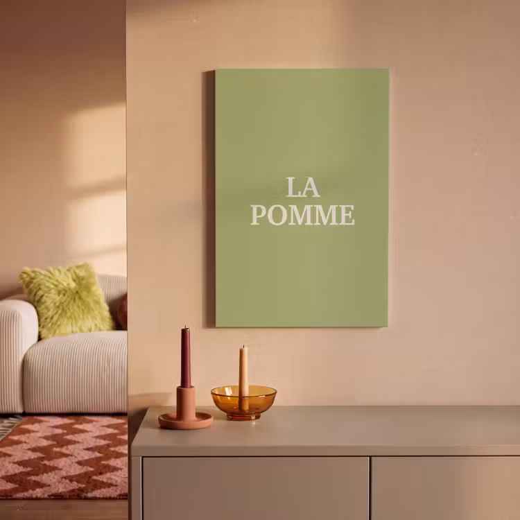 Canvas schilderij - Appel - Groen - Minimalistisch — 2