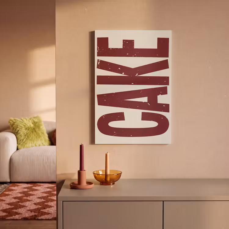 Canvas schilderij - Red - Cake - Decoratie - Eten — 2