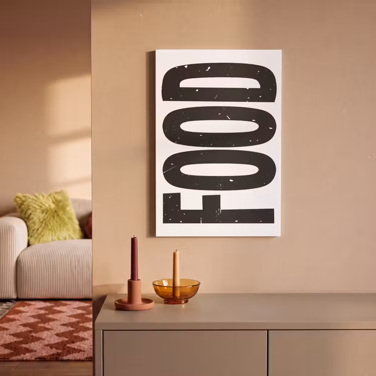 Canvas schilderij - Food - Zwart - Wit - Decoratie — 2