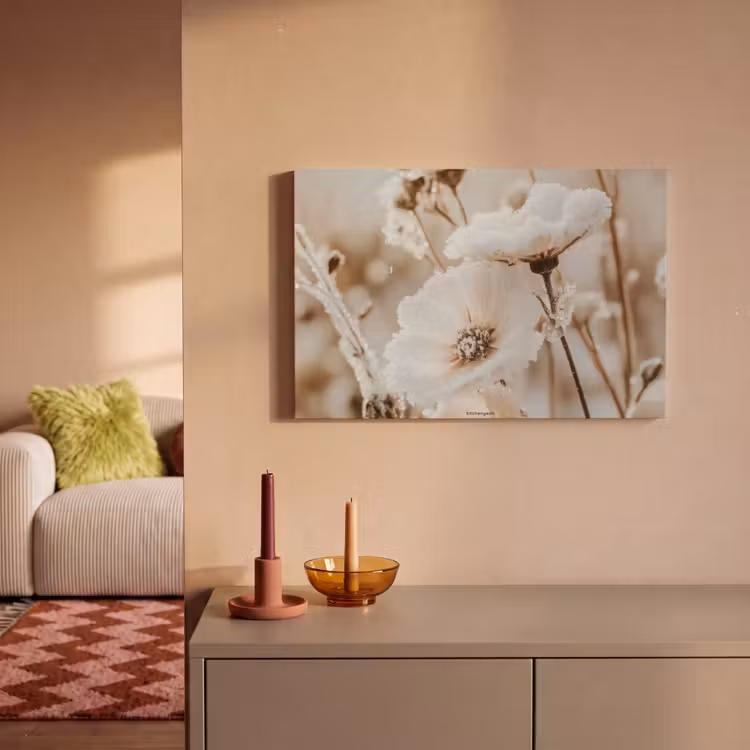 Canvas schilderij - Bloemen - Beige - Winter — 2