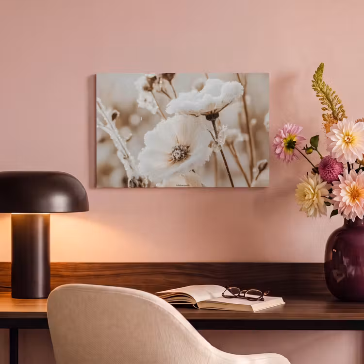 Canvas schilderij - Bloemen - Beige - Winter — 6