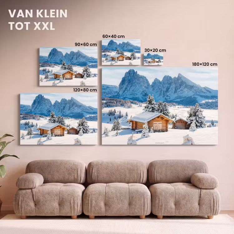 Canvas schilderij - Landschap - Winter - Sneeuw — 8