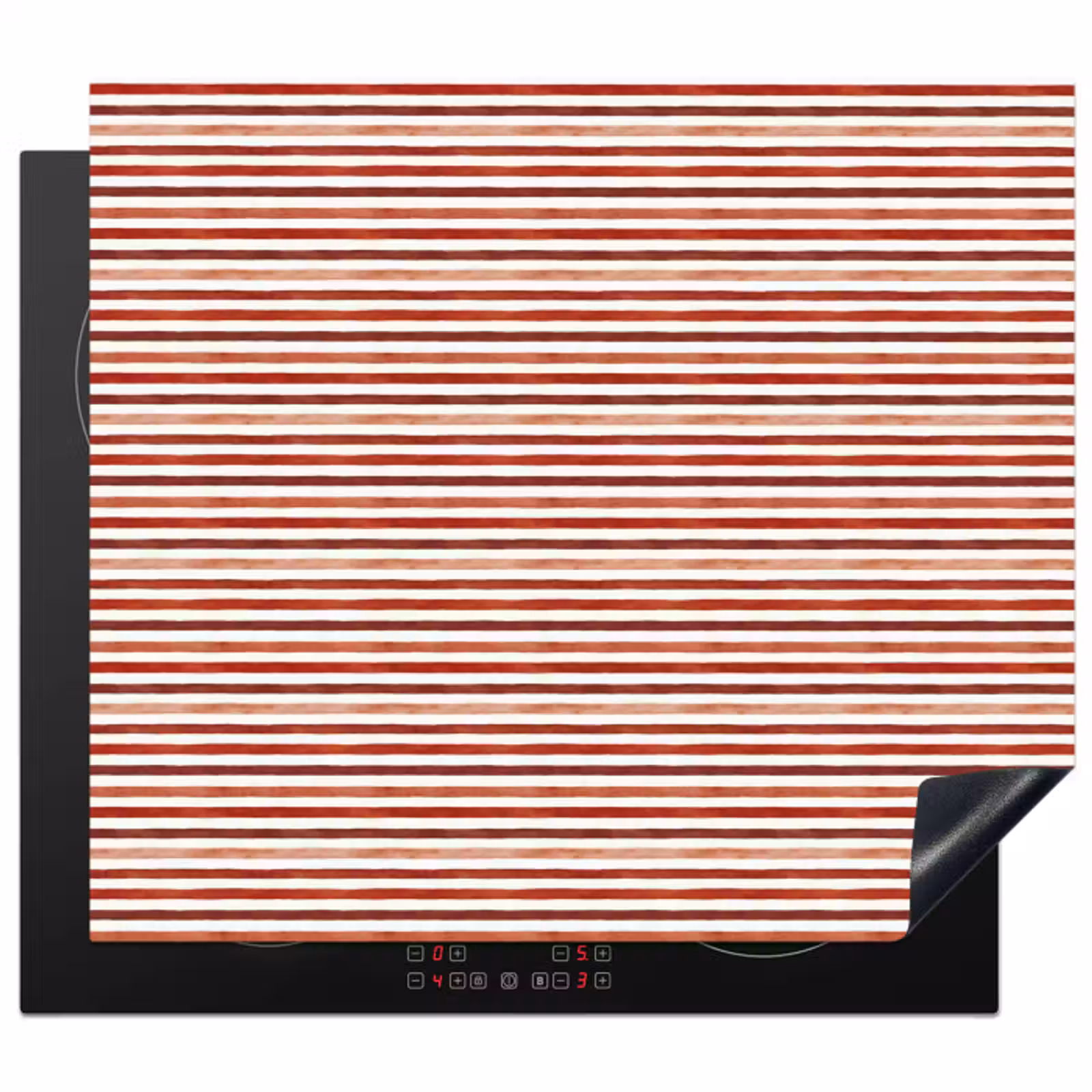 Inductie beschermer - Nautisch - Chic - Strepen - Rood — 1