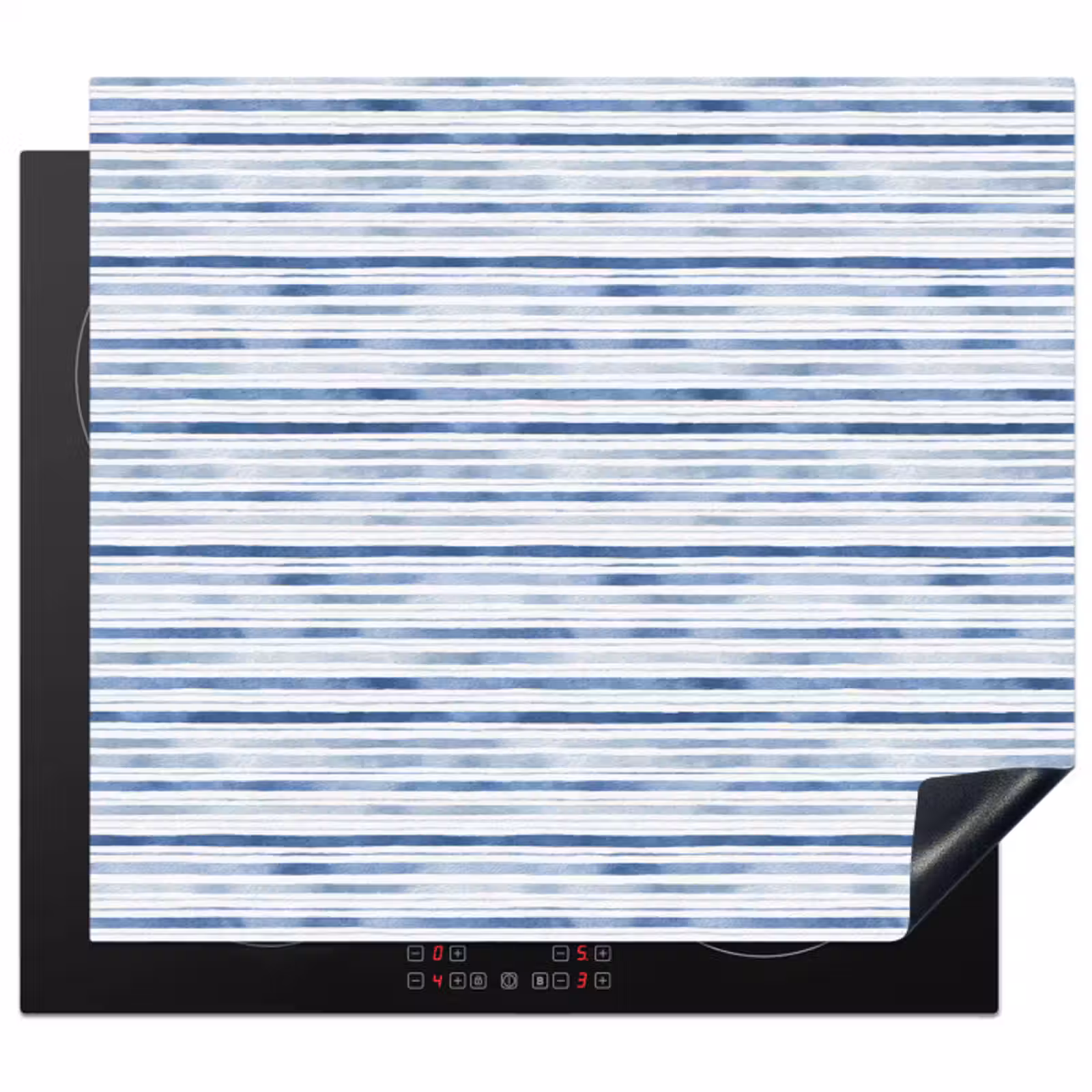 Inductie beschermer - Strepen - Patroon - Blauw - Wit — 1