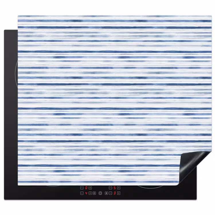 Inductie beschermer - Strepen - Patroon - Blauw - Wit — 1