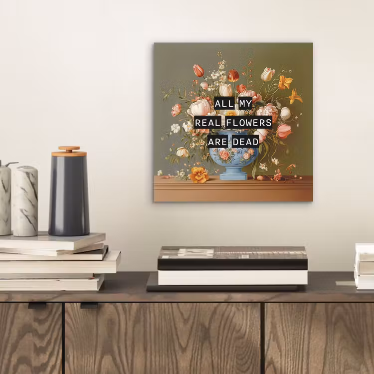 Aluminium schilderij - Bloem - Quote - Vintage - Art — 2