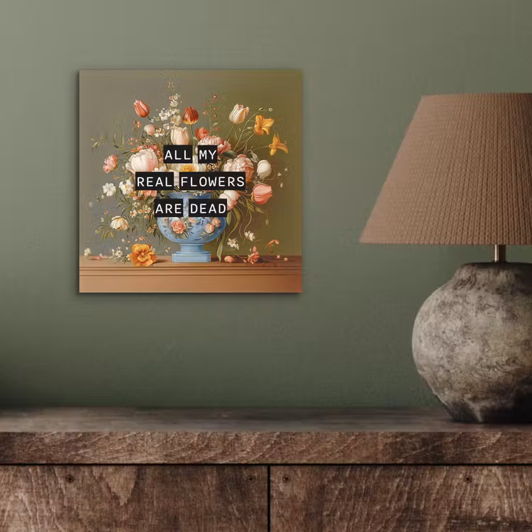 Aluminium schilderij - Bloem - Quote - Vintage - Art — 3