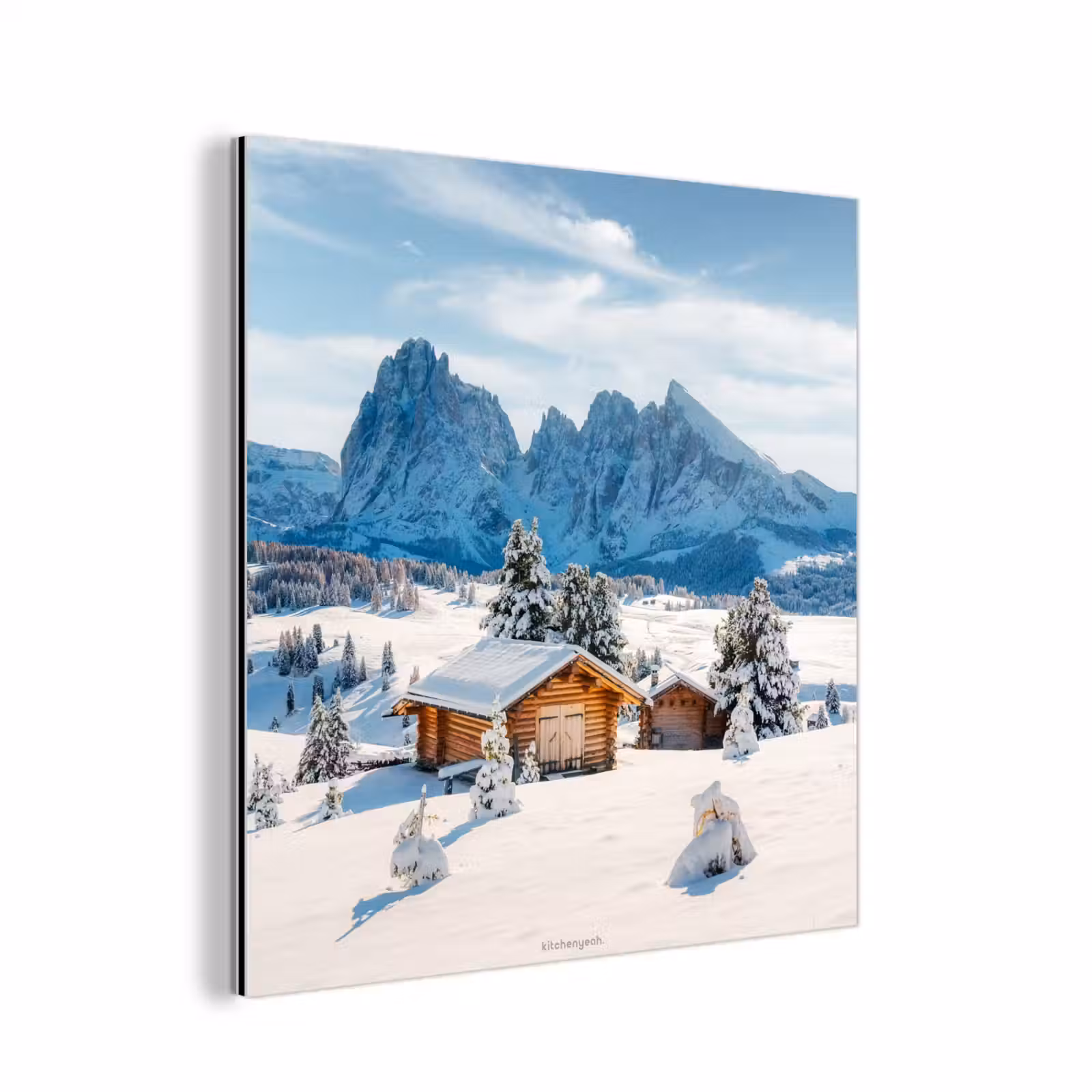 Aluminium schilderij - Landschap - Winter - Sneeuw — 1