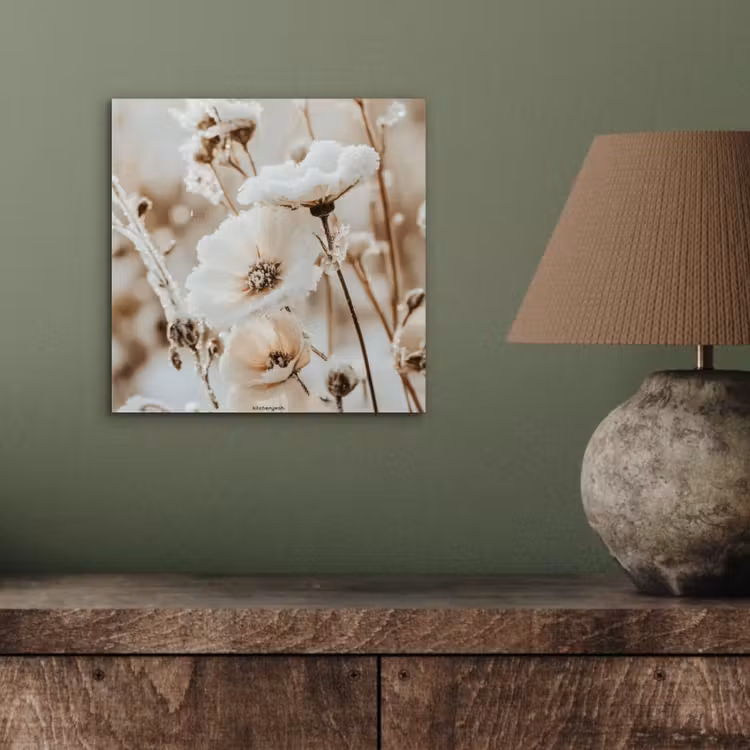 Aluminium schilderij - Bloemen - Beige - Winter — 3
