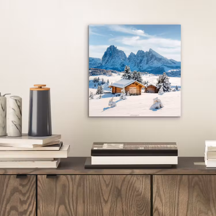 Aluminium schilderij - Landschap - Winter - Sneeuw — 2