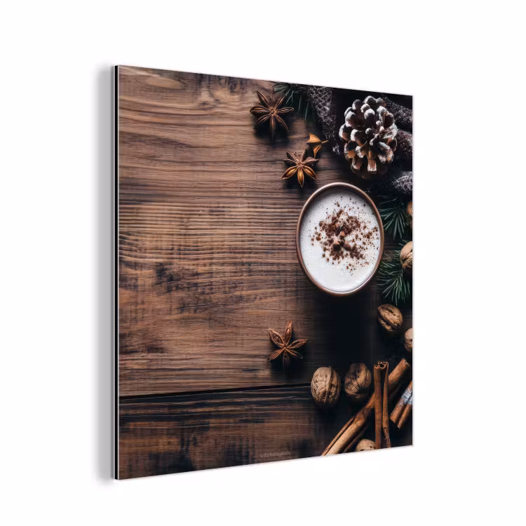 Aluminium schilderij - Winter - Houtlook - Stilleven — 1