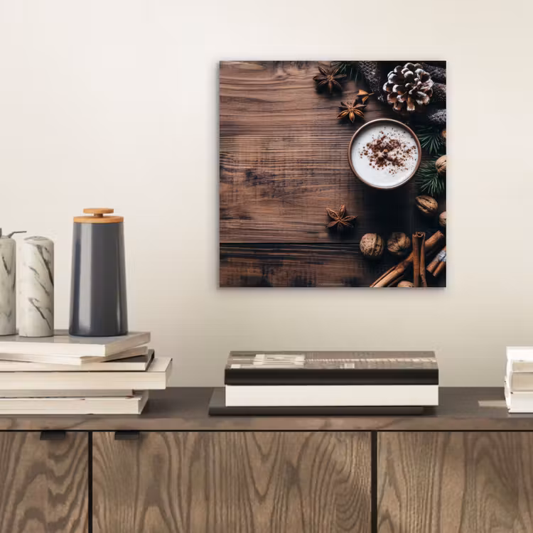 Aluminium schilderij - Winter - Houtlook - Stilleven — 2