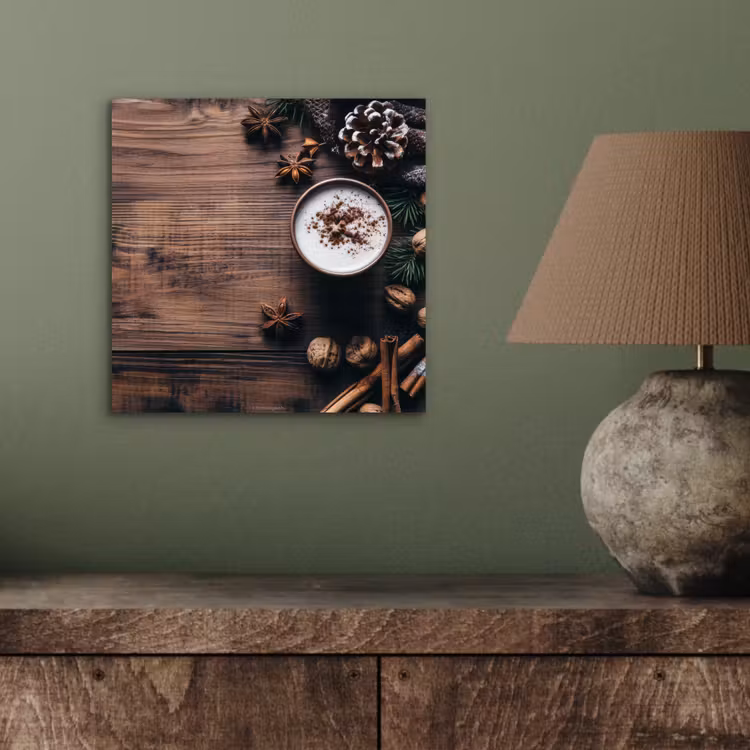 Aluminium schilderij - Winter - Houtlook - Stilleven — 3