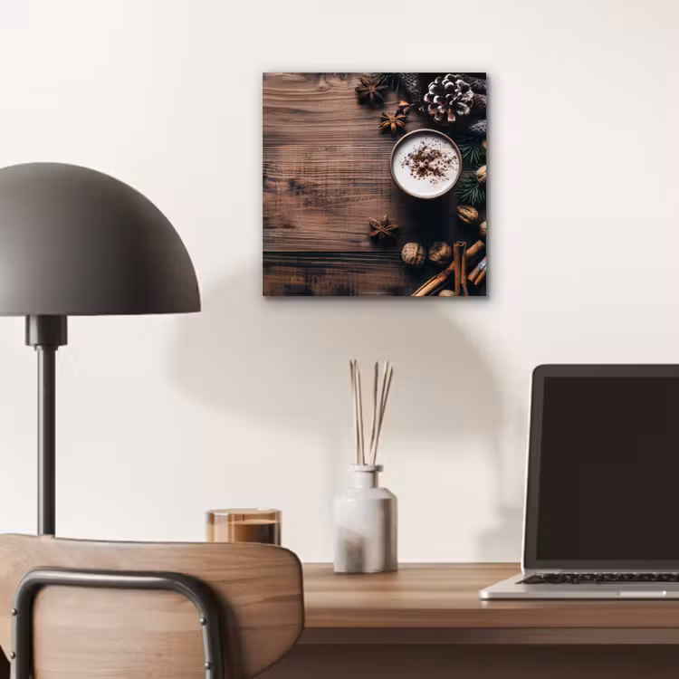 Aluminium schilderij - Winter - Houtlook - Stilleven — 6