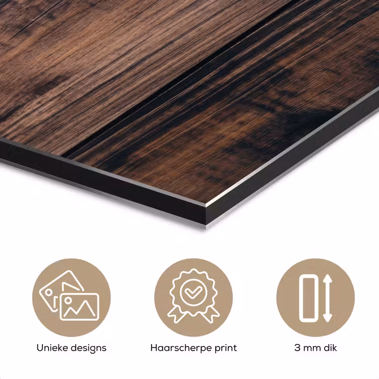 Aluminium schilderij - Winter - Houtlook - Stilleven — 7