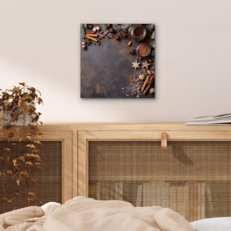 Aluminium schilderij - Winter - Kerst - Specerijen - Beton — 4