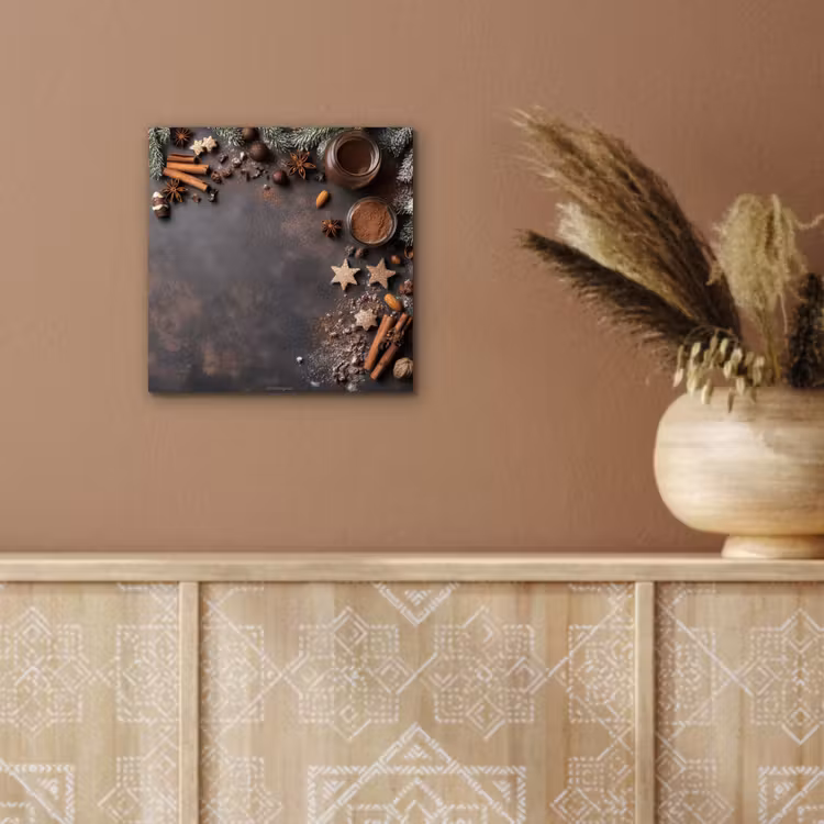 Aluminium schilderij - Winter - Kerst - Specerijen - Beton — 5