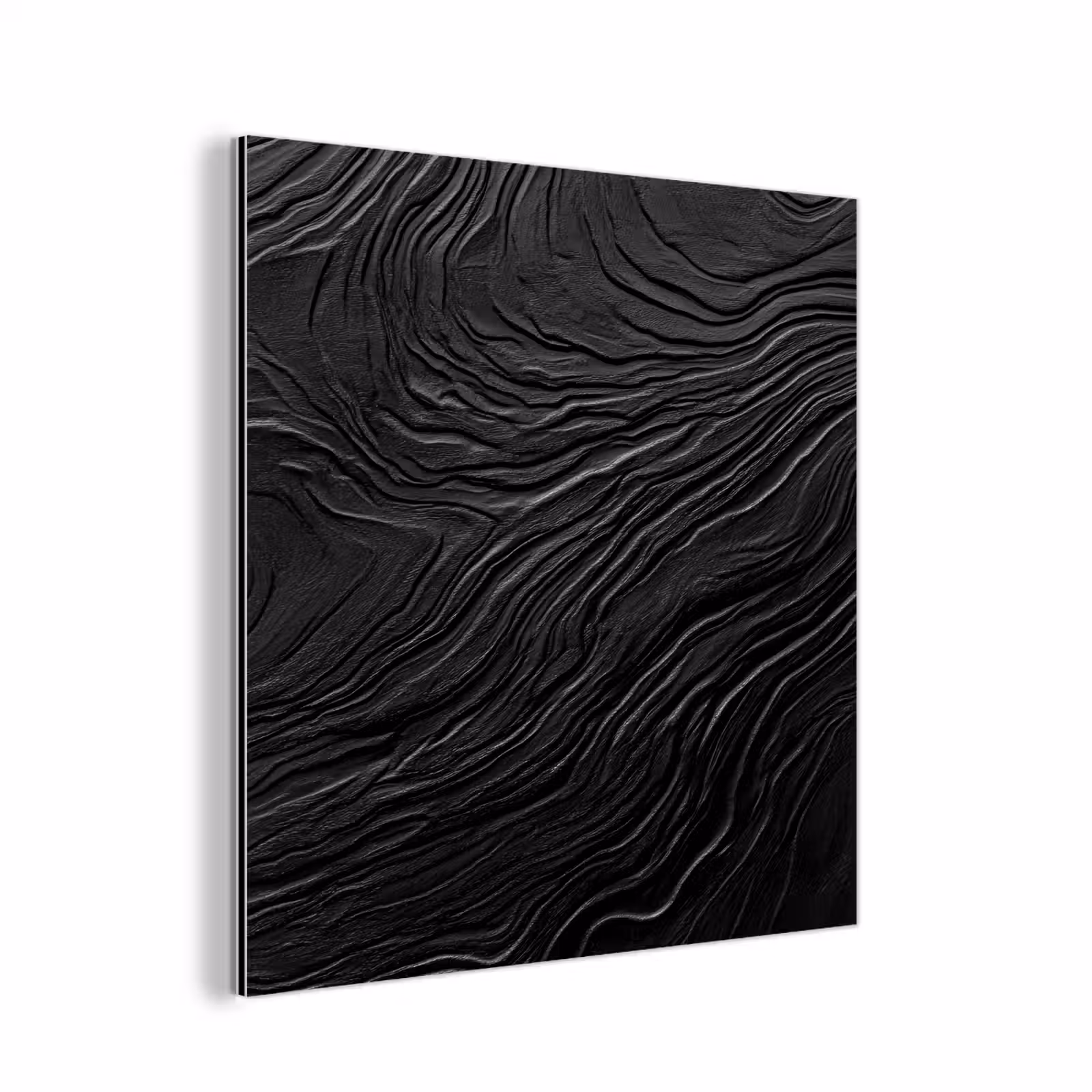 Aluminium schilderij - Zwart - Abstract - Hout — 1