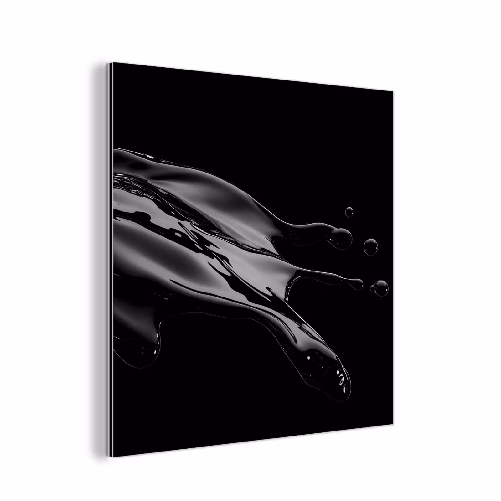 Aluminium schilderij - Zwart - Splash - Water — 1