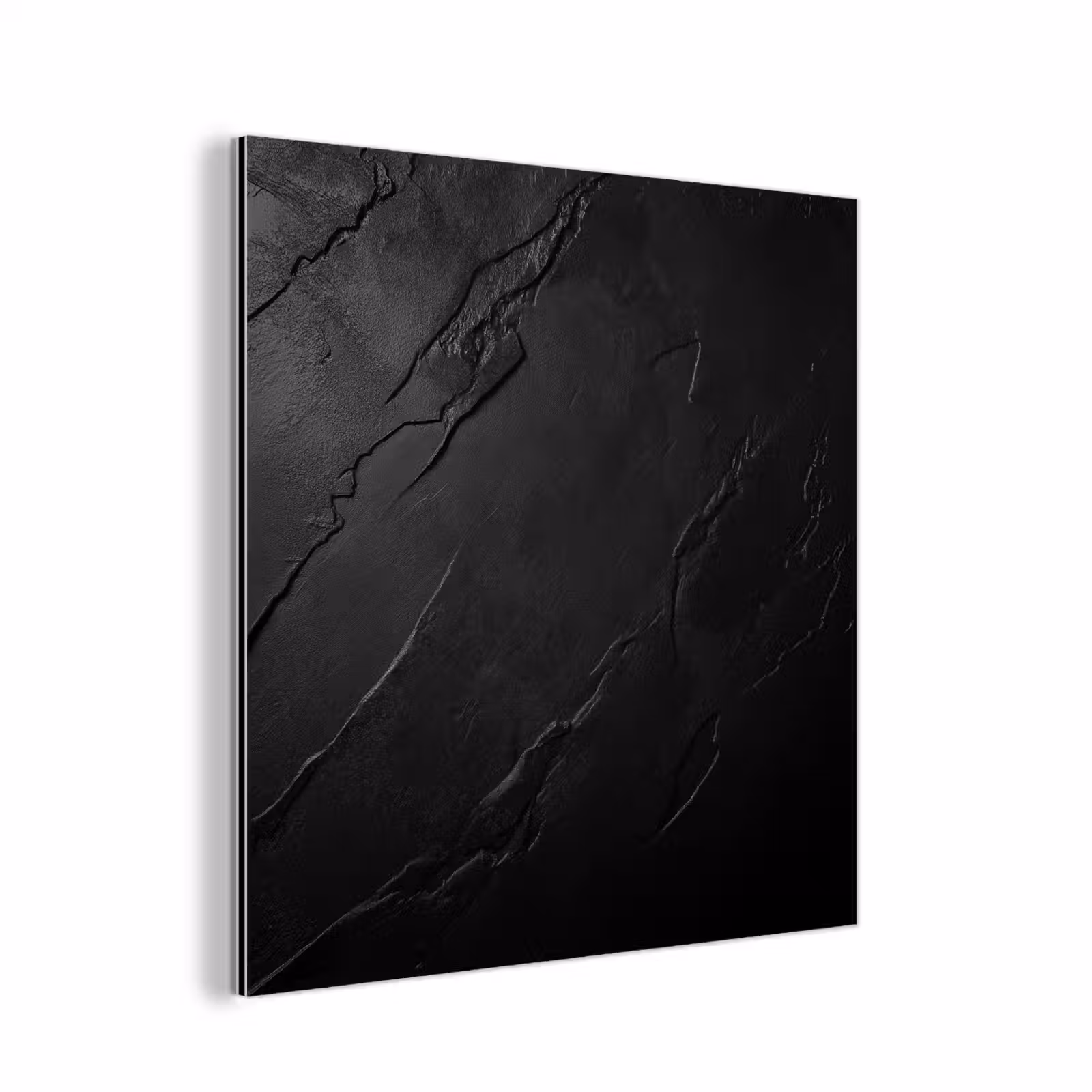 Aluminium schilderij - Zwart - Steen - Beton — 1