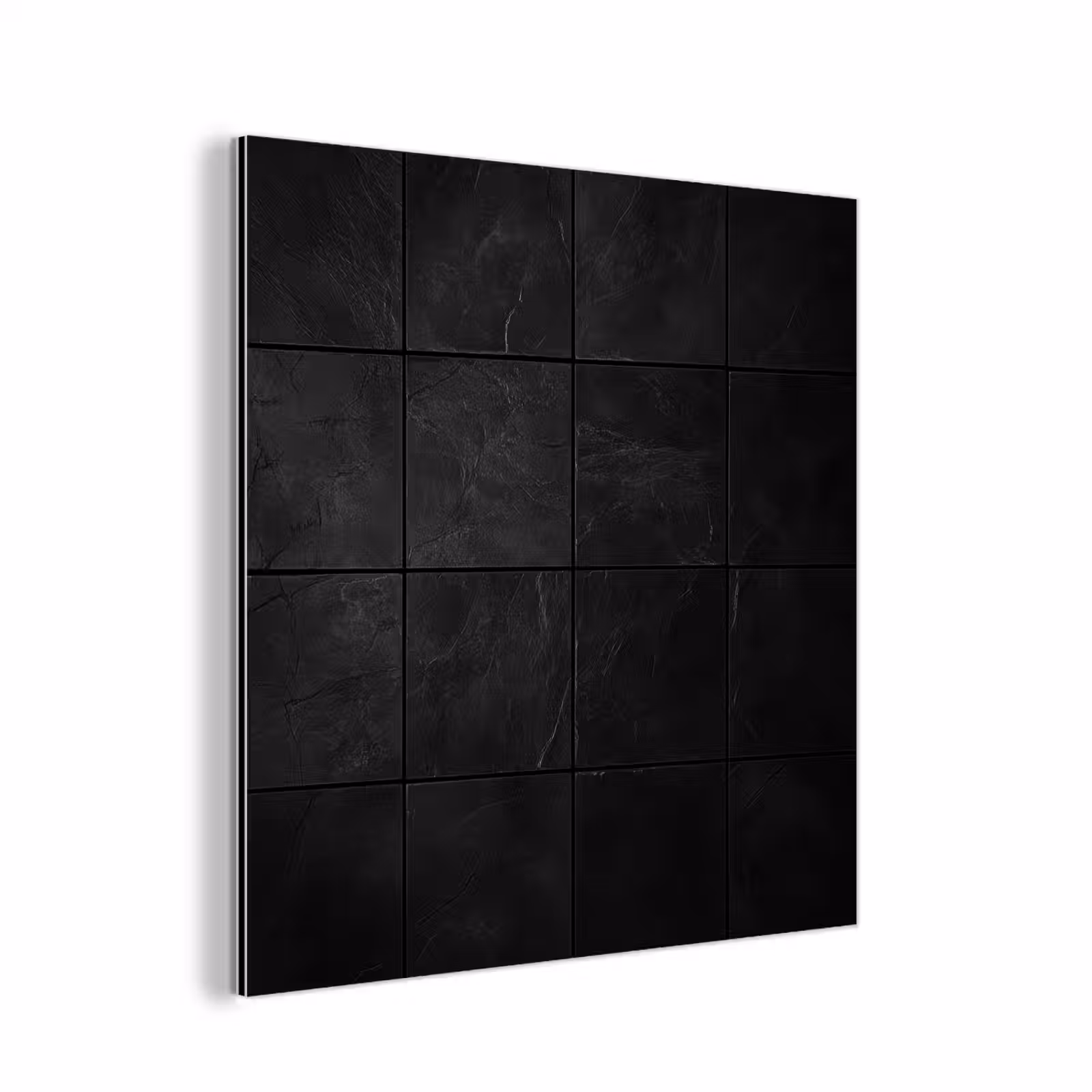 Aluminium schilderij - Zwart - Tegels — 1