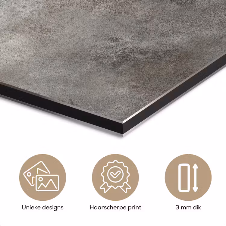 Aluminium schilderij - Winter - Kerst - Beton - Gingerbread man — 7