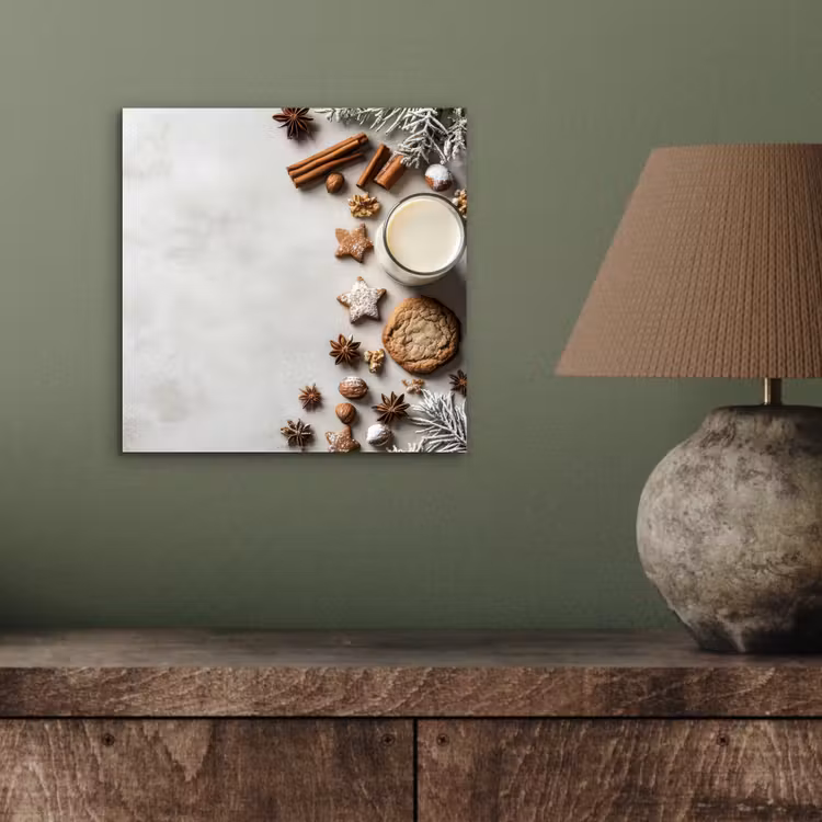 Aluminium schilderij - Winter - Kerst - Specerijen - Wit — 3