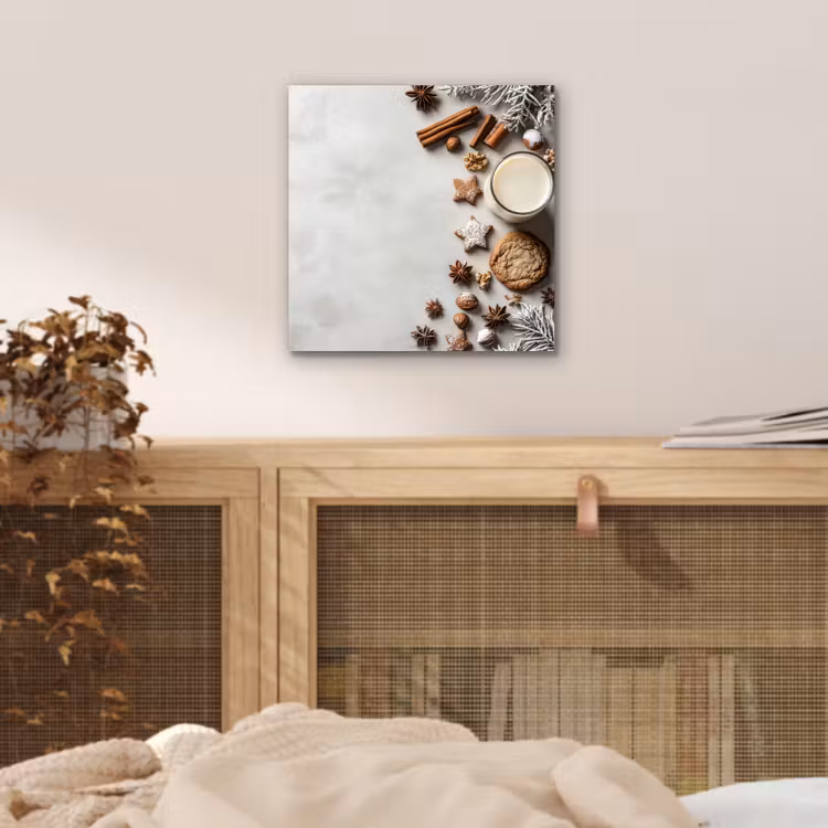 Aluminium schilderij - Winter - Kerst - Specerijen - Wit — 4