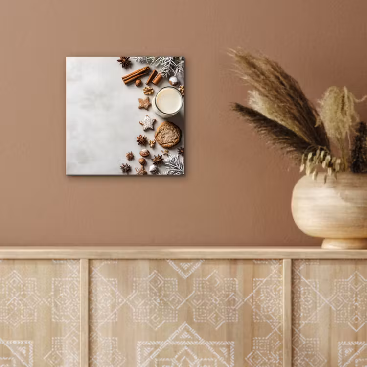 Aluminium schilderij - Winter - Kerst - Specerijen - Wit — 5