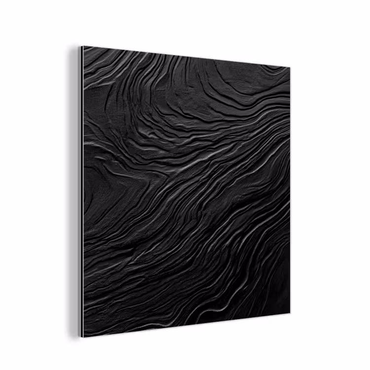 Aluminium schilderij - Zwart - Abstract - Hout — 1
