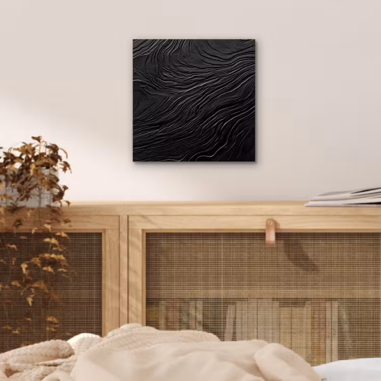 Aluminium schilderij - Zwart - Abstract - Hout — 4