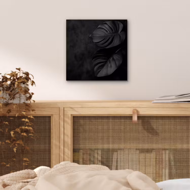 Aluminium schilderij - Zwart - Blad - Monstera — 4