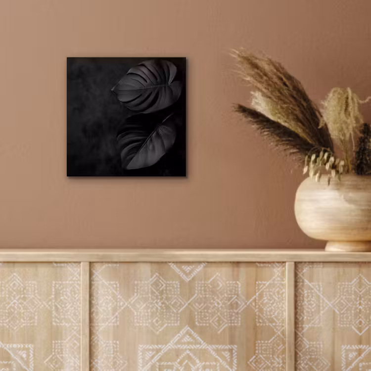 Aluminium schilderij - Zwart - Blad - Monstera — 5