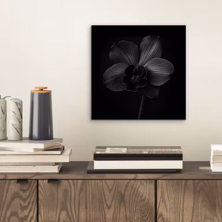 Aluminium schilderij - Zwart - Bloem - Orchidee — 2