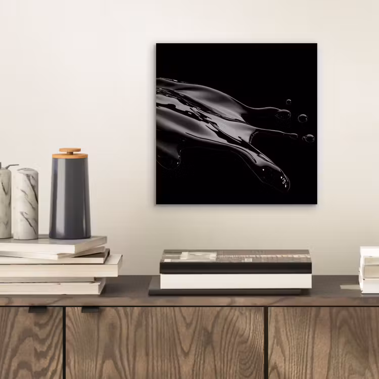 Aluminium schilderij - Zwart - Splash - Water — 2