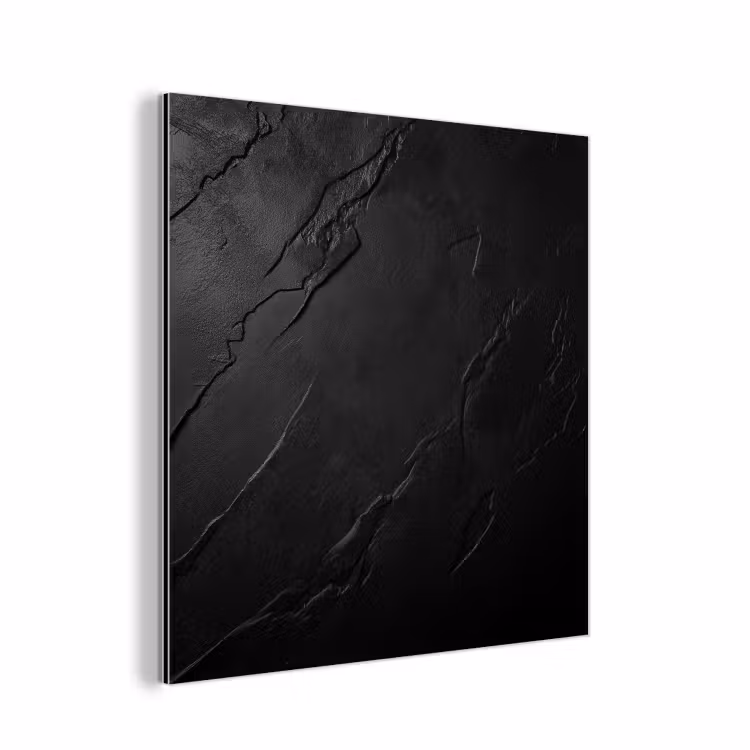 Aluminium schilderij - Zwart - Steen - Beton — 1
