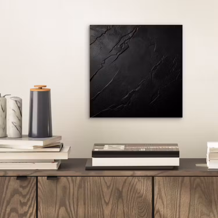 Aluminium schilderij - Zwart - Steen - Beton — 2