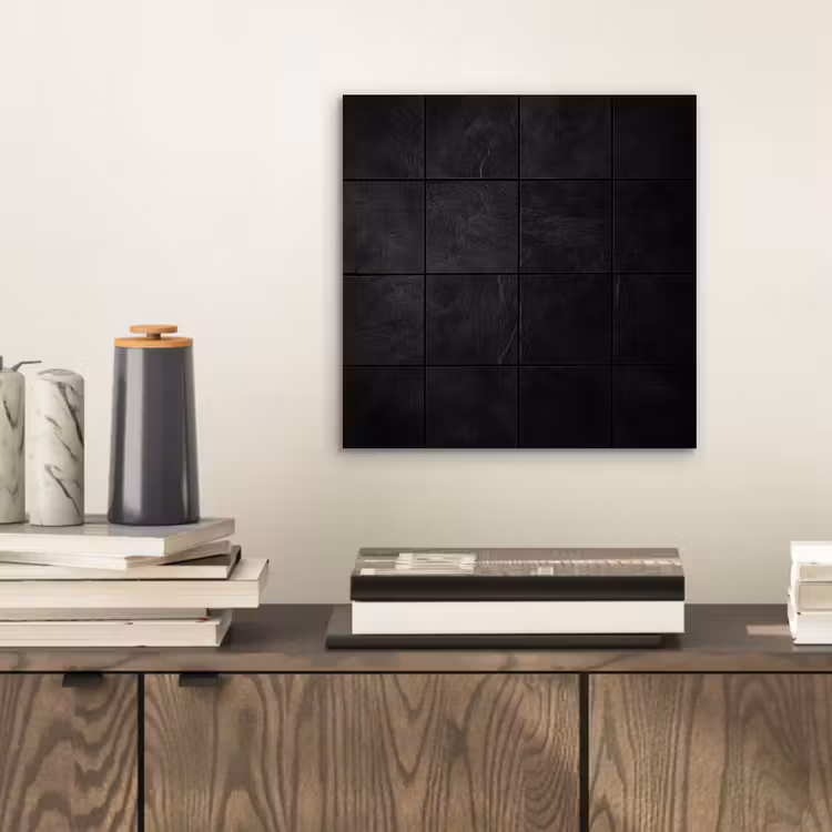 Aluminium schilderij - Zwart - Tegels — 2